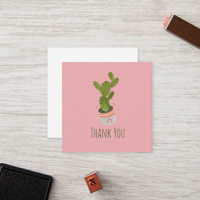 Fidelización Planta de Cactus Arcoíris en Cesta Tarjeta Dibujad (Anverso/Reverso In Situ)