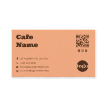 Plantilla de Tarjeta de Presentación de Cafe Moder