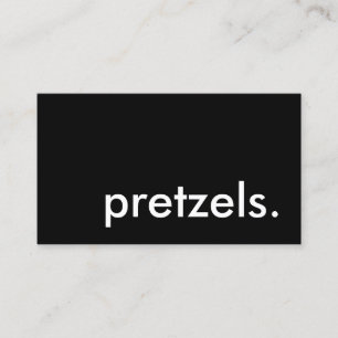 Fidelización pretzels. tarjeta de punch de lealtad