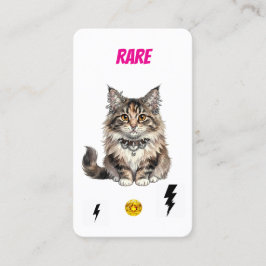 Fidelización Rara tarjeta coleccionable de gato Maine Coon Punk