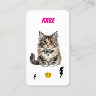 Fidelización Rara tarjeta coleccionable de gato Maine Coon Punk