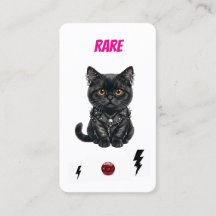 Rara tarjeta de coleccionista de gatos punk - Blac