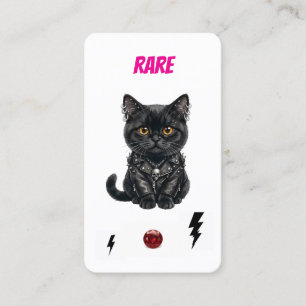 Fidelización Rara tarjeta de coleccionista de gatos punk - Blac