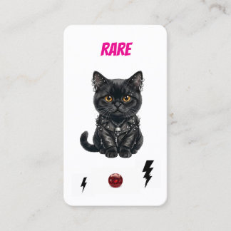Fidelización Rara tarjeta de coleccionista de gatos punk - Blac