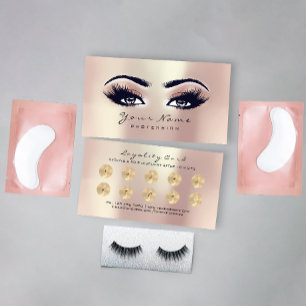 Fidelización Salón de belleza Tarjeta de lealtad maquillaje Ros