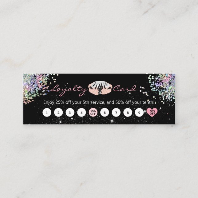 Fidelización servicio de diseño de uñas Tarjeta de fidelidad de (Anverso)