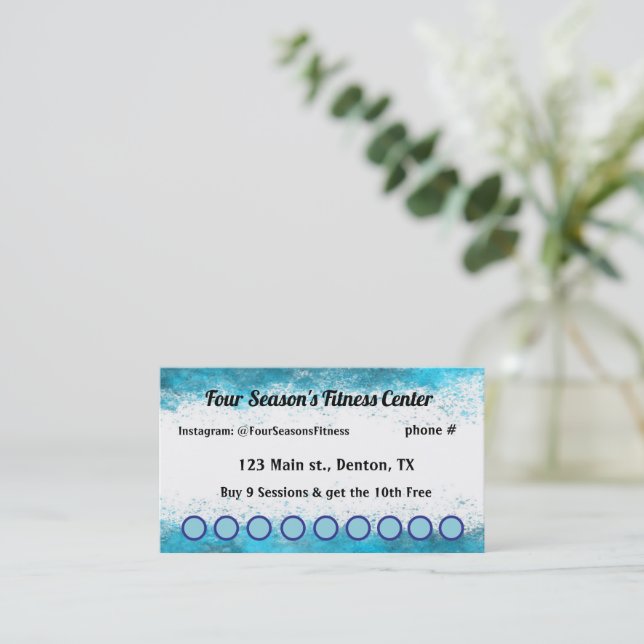 Fidelización Spa, Gimnasio, Salón, Tarjeta De Puntuación De Lea (Anverso de pie)