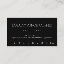 Fidelización Stymie de la tarjeta perforada del café de la