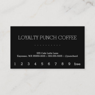 Fidelización Stymie de la tarjeta perforada del café de la