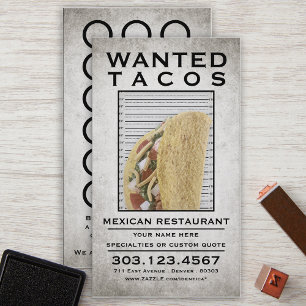 Fidelización tacos quería tarjeta de sello poster