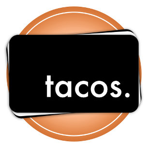 Fidelización tacos. tarjeta de sacador de la lealtad