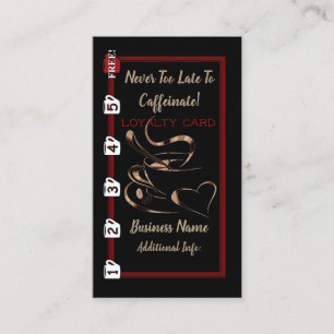 Fidelización Tarjeta 2 de la lealtad del amor del café