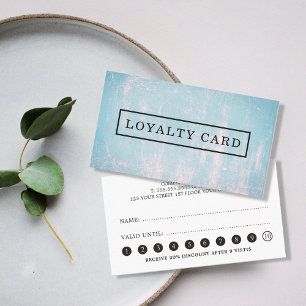 Fidelización Tarjeta azul de la lealtad del rosa elegante