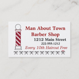 Fidelización Tarjeta Barber Punch con tarjeta de visita de leal