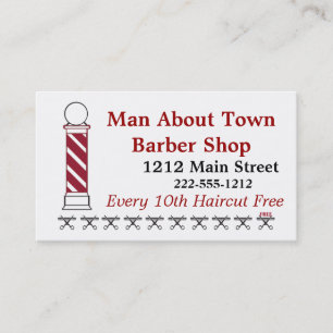 Fidelización Tarjeta Barber Punch con tarjeta de visita de leal