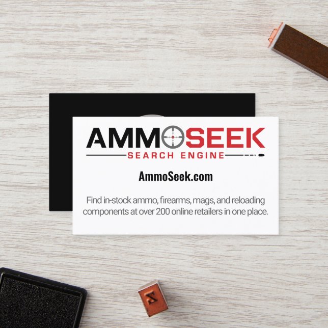 Fidelización Tarjeta comercial promocional de AmmoSeek (Anverso/Reverso In Situ)