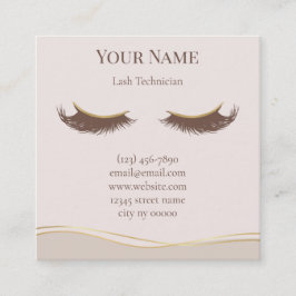 Fidelización Tarjeta de agradecimiento elegante beige para técn