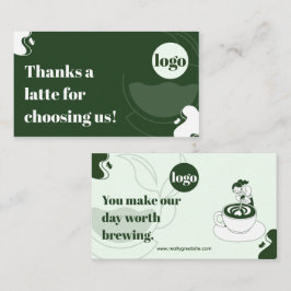 Fidelización Tarjeta de agradecimiento para cafetería
