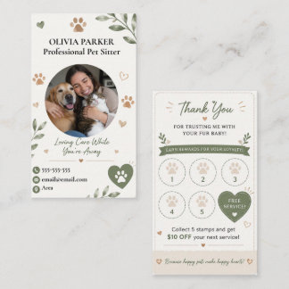 Fidelización Tarjeta de agradecimiento para cuidador de mascota