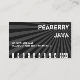 Fidelización Tarjeta de bebida Punch de Java Dark Peaberry