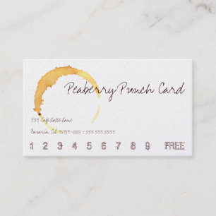 Fidelización Tarjeta de Bebidas de Café Peaberry