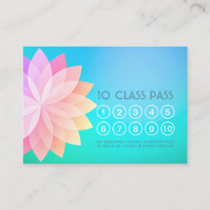 Fidelización Tarjeta de cita de la Lealtad de la Clase Yoga