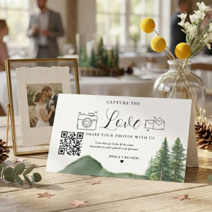 Fidelización Tarjeta de código QR de boda Capture the Love, tar