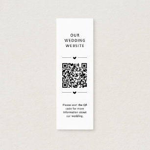 Fidelización Tarjeta de código QR de sitio web de boda para RSV