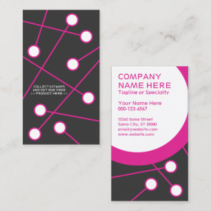 Fidelización tarjeta de comprador frecuente mod-pink