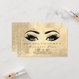 Fidelización Tarjeta de fidelidad 6 Belleza Lash Extesion Gold