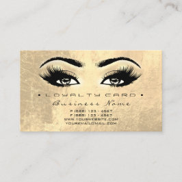 Fidelización Tarjeta de fidelidad 6 Belleza Lash Extesion Gold 