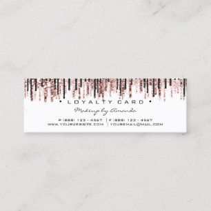 Fidelización Tarjeta de fidelidad 6 Punch Makeup Belleza Blanco