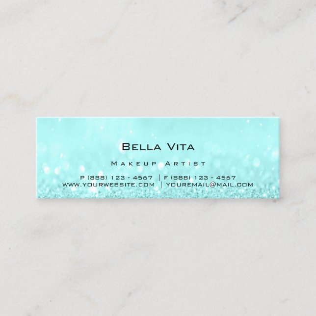 Fidelización Tarjeta de fidelidad 6 Punch Makeup Hair Heart Blu (Anverso)