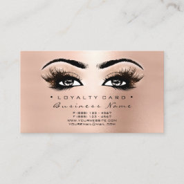 Fidelización Tarjeta de fidelidad 6 Salón de belleza Lash Rosa