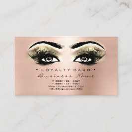Fidelización Tarjeta de fidelidad 6 Salón de belleza Lash Rosa 