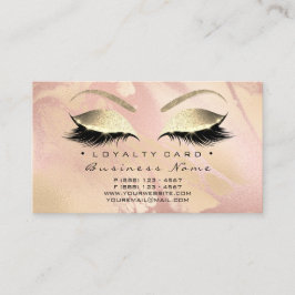 Fidelización Tarjeta de fidelidad 6 Salón de belleza Lash Rosa 
