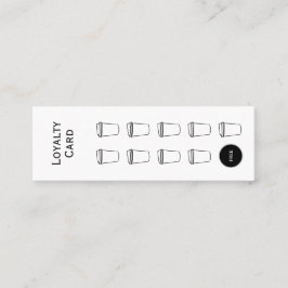Fidelización Tarjeta de fidelidad al café, limpia y sencilla, d