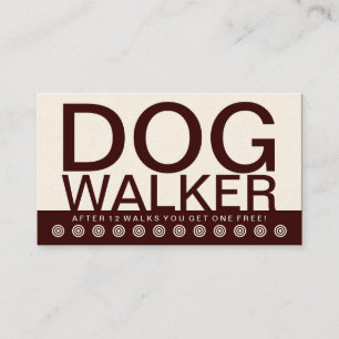 Fidelización tarjeta de fidelidad al cliente bold DOG WALKER