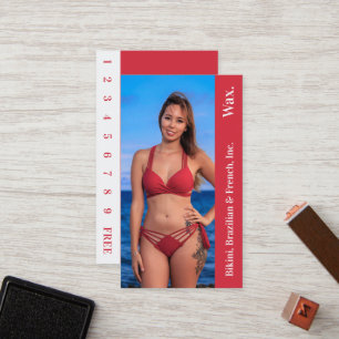 Fidelización Tarjeta de fidelidad bikini brasileña de fotografí