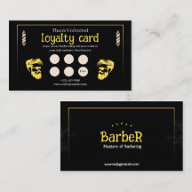 Tarjeta de fidelidad de Barbería Black Gold