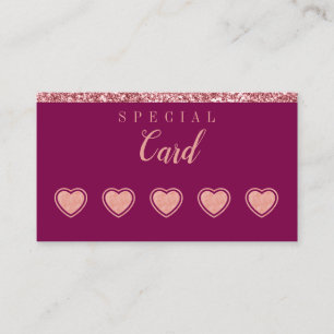Fidelización Tarjeta de fidelidad de belleza en oro rosa – Dise