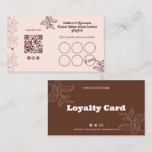 Tarjeta de fidelidad de café boho