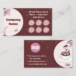 Fidelización Tarjeta de fidelidad de café Burdeos