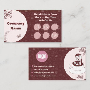 Fidelización Tarjeta de fidelidad de café Burdeos