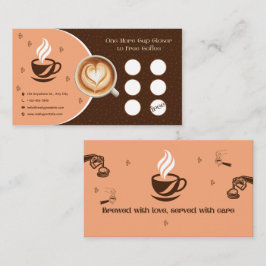 Fidelización Tarjeta de Fidelidad de Café Corazón Arte Latte Ca