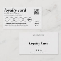 Tarjeta de fidelidad de café minimalista