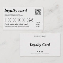 Fidelización Tarjeta de fidelidad de café minimalista