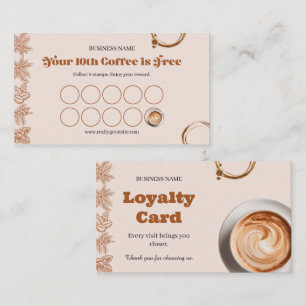 Fidelización Tarjeta de fidelidad de cafetería con tarjeta de p