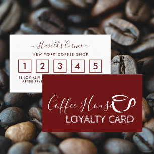 Fidelización Tarjeta de fidelidad de cafetería - Icono de café