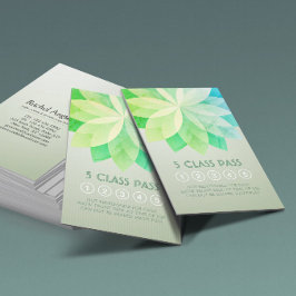 Fidelización Tarjeta de fidelidad de clase del instructor de me